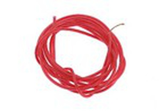 Cable 1mm rojo siliconado