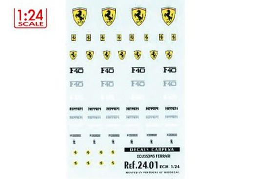 Calca CRP 1/24 Logos Ferrari