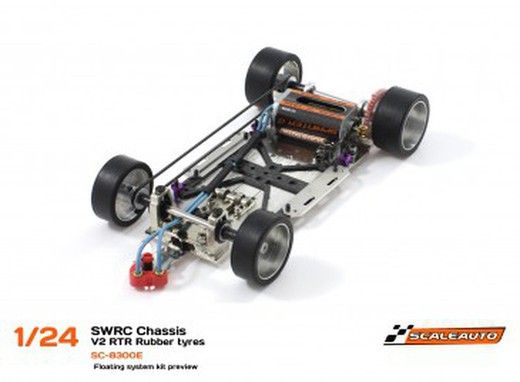 Chasis SWRC 1/24 V.2 RTR Acero 1,5mm montado