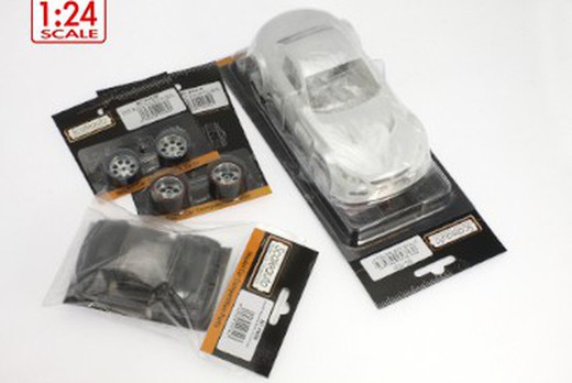 Coche BMW Z4 GT3 1/24 en kit blanco