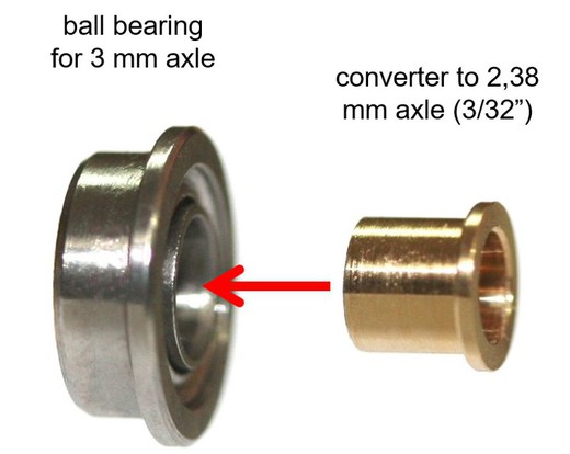 Kit de conversión de 3 mm. a 2,38 mm.