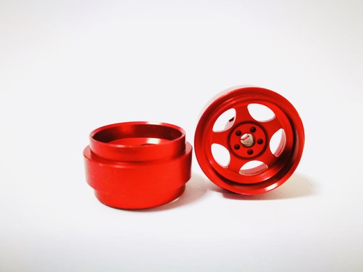 Llanta R8 aluminio 17,5x10mm rojo