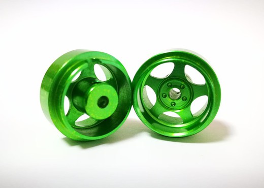 Llanta R8 aluminio 17,5x10mm verde