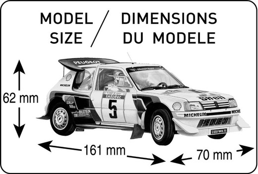 Maqueta Peugeot 205 EV2 1/24