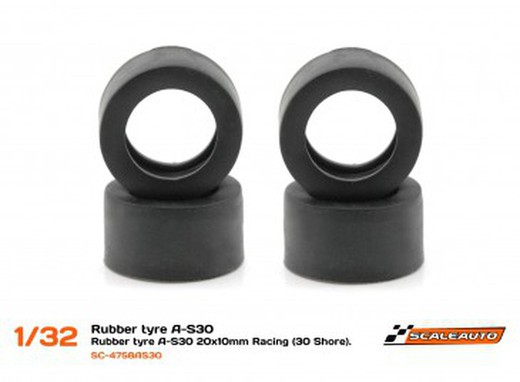 Neum. Goma A-S30 20x10mm Racing Slick (Shore 30)