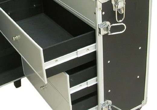 Caja aluminio 4 piezas c/ruedas y asa
