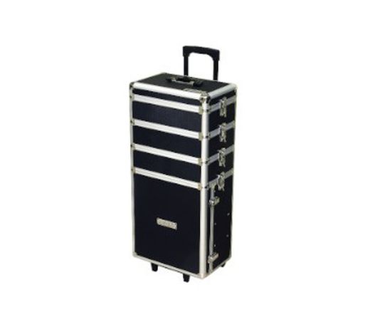 Caja aluminio 4 piezas c/ruedas y asa