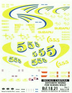 Calca CRP 1/18 Logos subaru "A