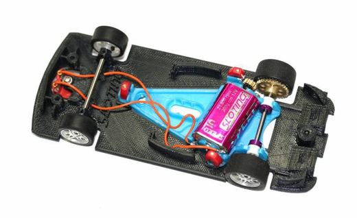 Chasis plastico 3D SCX Mercedes DTM