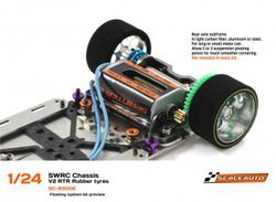 Chasis SWRC 1/24 V.2 RTR Acero 1,5mm montado