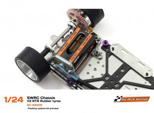 Chasis SWRC 1/24 V.2 RTR Acero 1,5mm montado