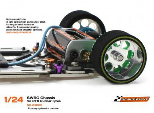 Chasis SWRC 1/24 V.2 RTR Acero 1,5mm montado