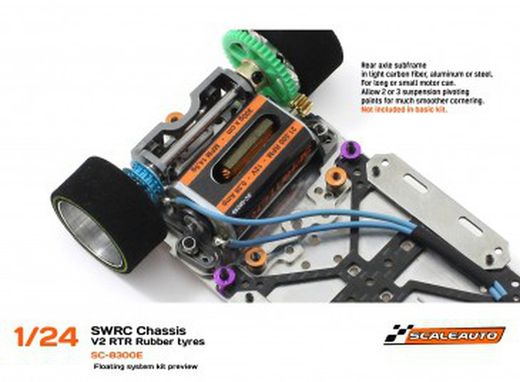 Chasis SWRC 1/24 V.2 RTR Acero 1,5mm montado