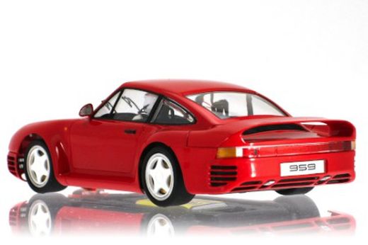 Coche Porsche 959 rojo street car