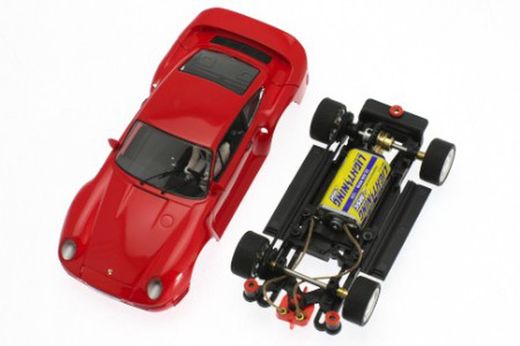 Coche Porsche 959 rojo street car