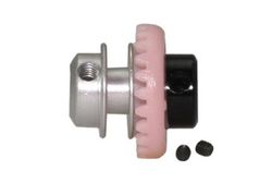 Corona en linea 23 dientes fucsia