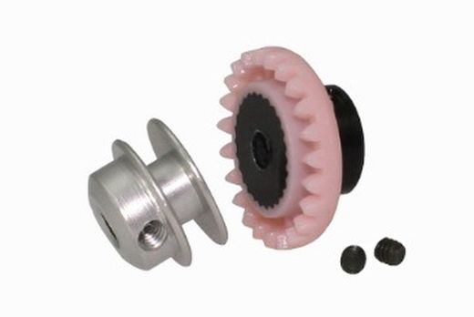 Corona en linea 23 dientes fucsia