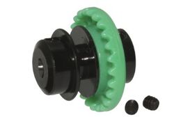 Corona en linea 24 dientes verde