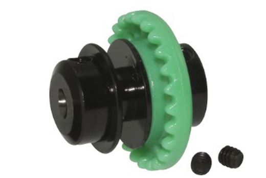 Corona en linea 24 dientes verde