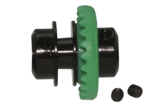 Corona en linea 24 dientes verde