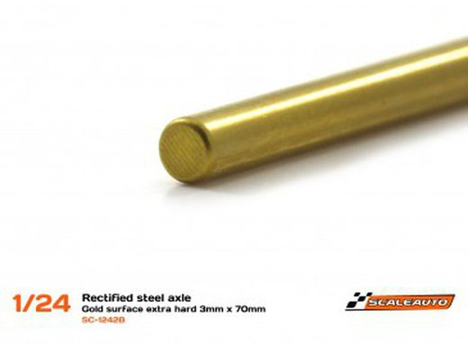 Eje acero 3mm x 70mm. Superficie de Oro Extra Duro