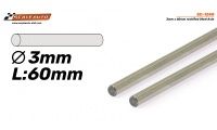 Eje de acero Pro 3 x 60 mm