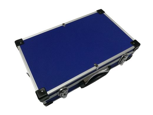 Maleta de aluminio color azul