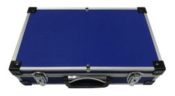 Maleta de aluminio color azul