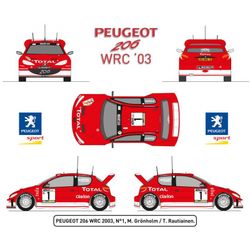 Maqueta Peugeot 206 WRC 2003 1/24