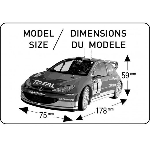 Maqueta Peugeot 206 WRC 2003 1/24