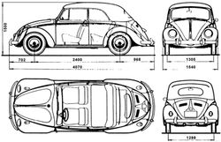 Maqueta Volkswagen Beetle Cabriolet 1:24