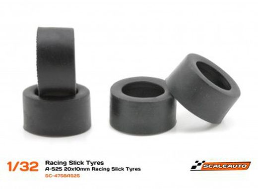 Neum. Goma A-S25 20x10mm Racing Slick (Shore 25)