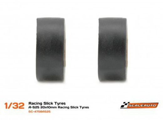 Neum. Goma A-S25 20x10mm Racing Slick (Shore 25)
