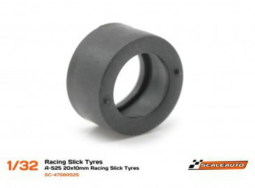 Neum. Goma A-S25 20x10mm Racing Slick (Shore 25)