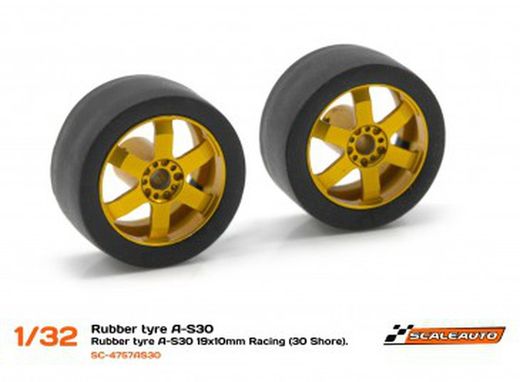 Neum. Goma A-S30 19x10mm Racing Slick (Shore 30)