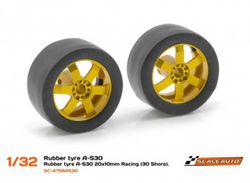 Neum. Goma A-S30 20x10mm Racing Slick (Shore 30)