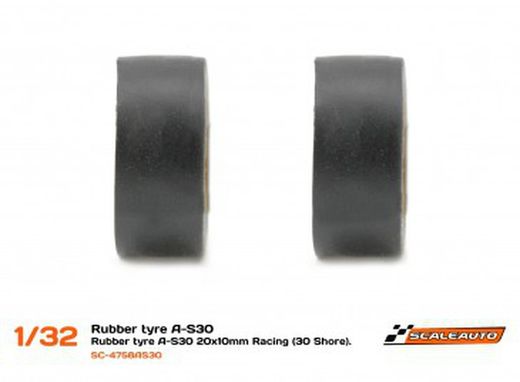Neum. Goma A-S30 20x10mm Racing Slick (Shore 30)