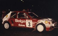 Peugeot 205 T16 Evo1 Belga Ypres 85'