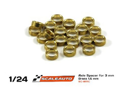 Separadores 1,5 mm. laton eje 3 mm.